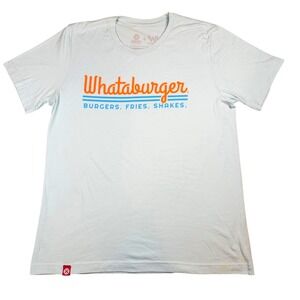 Tumbleweed Texstyles Whataburger Graphic T-Shirt Light Blue Large Texas Food Tee
